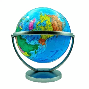 Globo Terraqueo Base Doble Giro