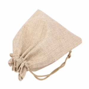 Bolsa De Tela Rustica Ajuste Con Cuerda 36x26cm