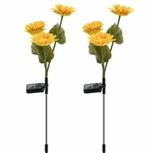 Girasoles Con Luz Led Para Jardín