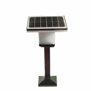 Farol Cuadrado De Pie Led Para Exteriores