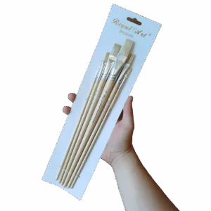 Pinceles Para Pintar 6 Pcs Tamaños Punta Cuadrada