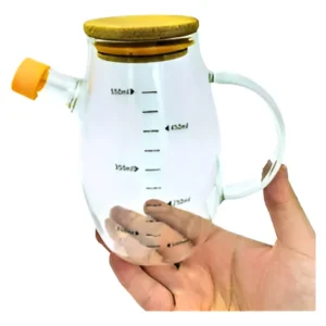 Aceitera De Vidrio Tapa Bambu 350ML